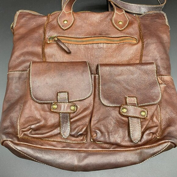 Costanza Rota Made in Italy Genuine Leather Brown Backpack - Picture 2 of 10